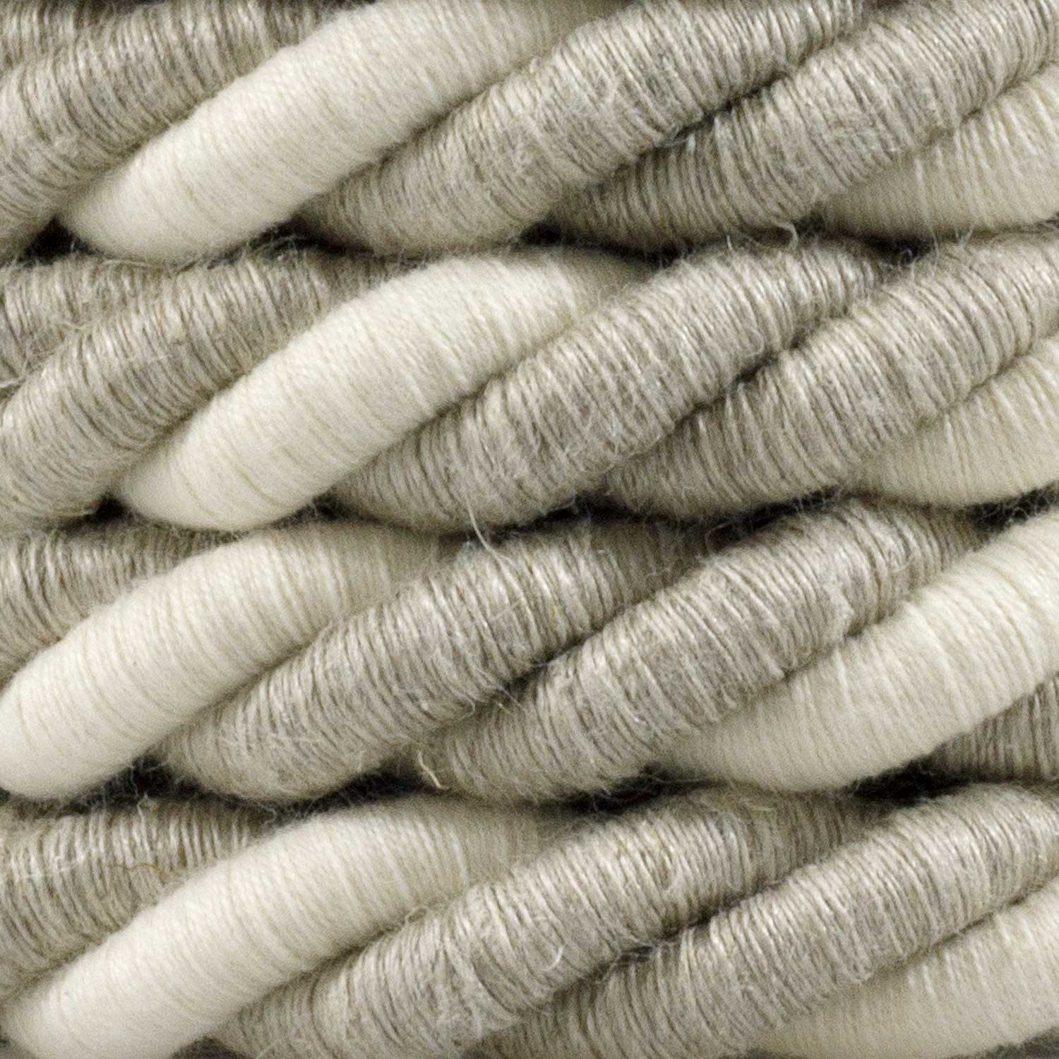 Rope electrical wire 18/3 AWG wire inside. Natural Linen and Raw Cotton Fabric
