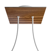 Rosone Rose-One quadrato, 200 mm con 2 fori e 4 fori laterali - Legno Bianco