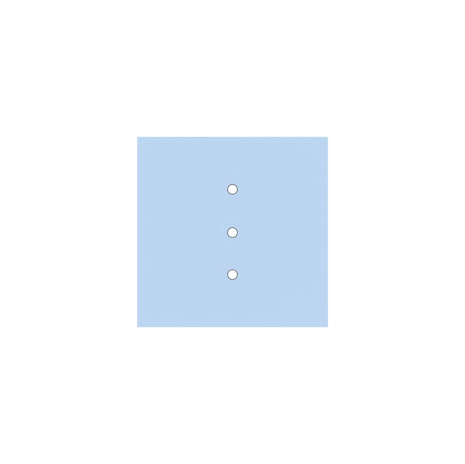 Rosone Rose-One quadrato, 200 mm con 3 fori in linea e 4 fori laterali - Blu carta da zucchero Bianco