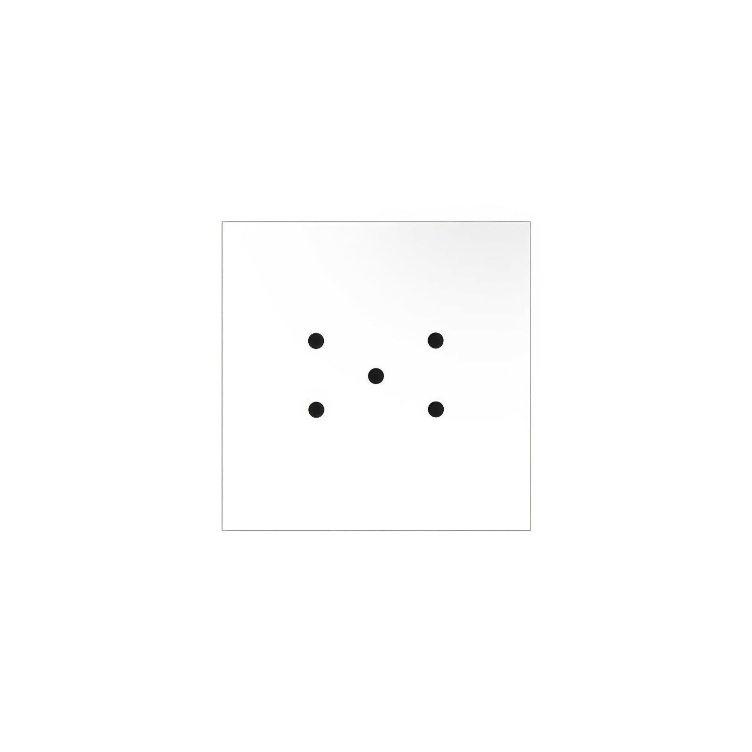 Rosone Rose-One quadrato, 200 mm con 5 fori e 4 fori laterali - Bianco opaco Bianco