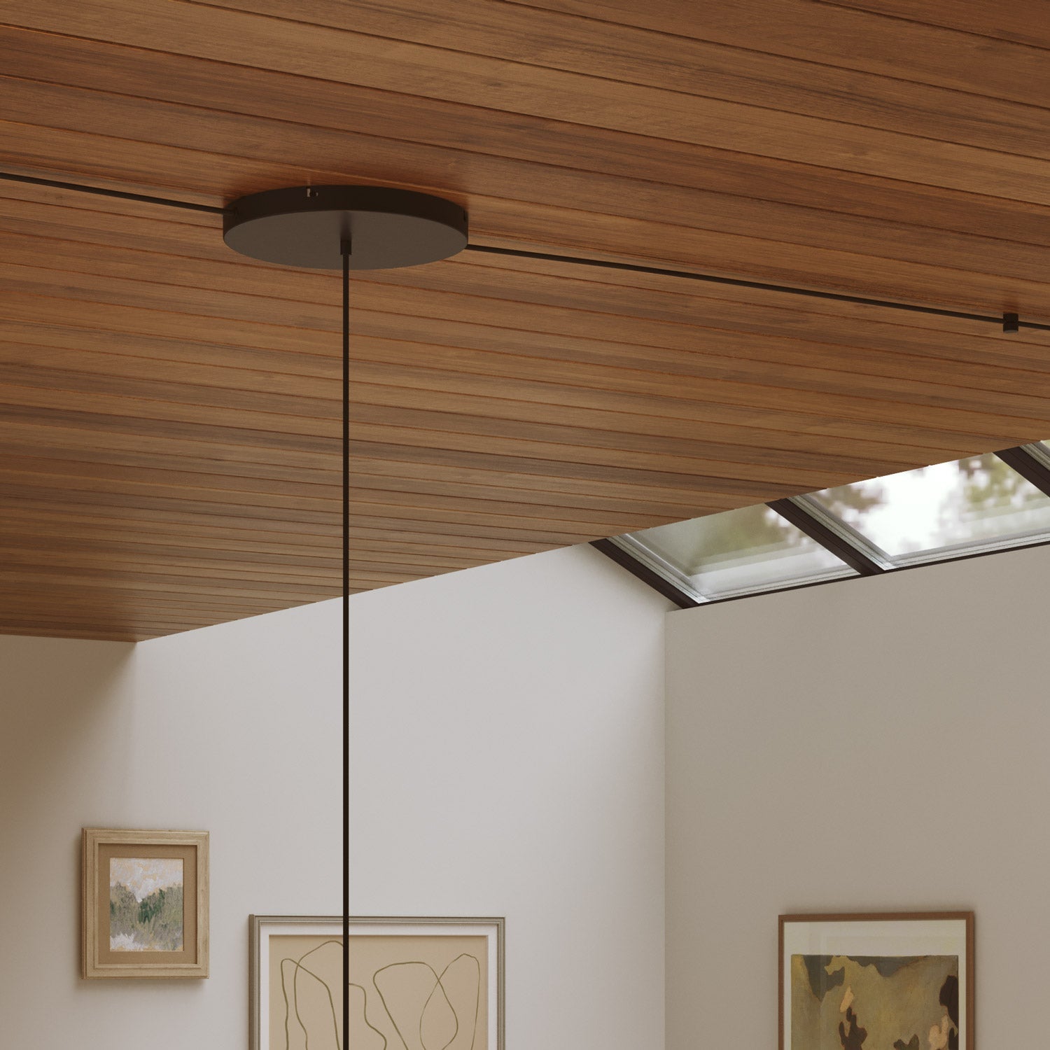 Rosone rotondo in alluminio Ø 30 cm con staffa e cavo di messa a terra, con 1 foro centrale - Nero 2