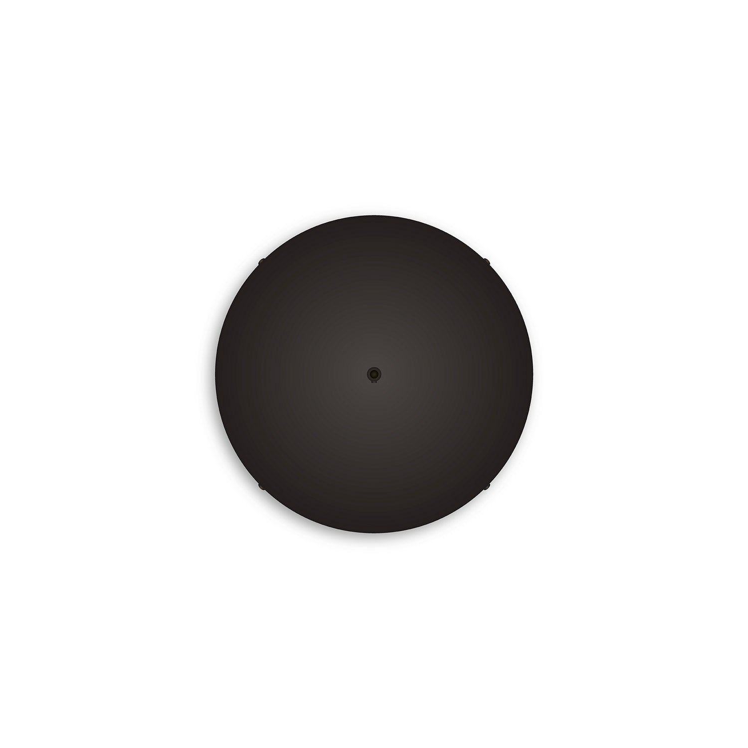 Rosone rotondo in alluminio Ø 30 cm con staffa e cavo di messa a terra, con 1 foro centrale - Nero 0