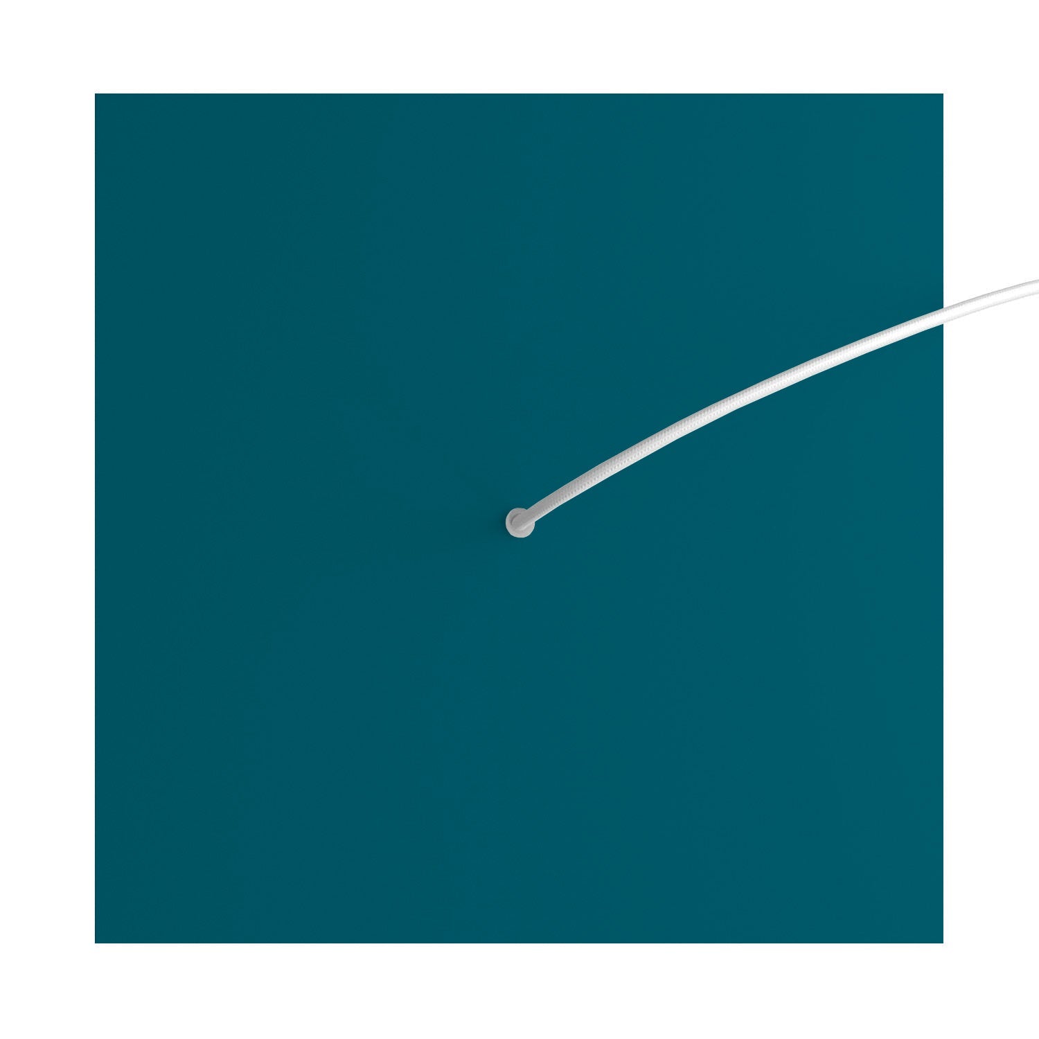 Rosone XXL Rose-One quadrato, 400 mm con 1 foro e 4 fori laterali - Petrolio Bianco