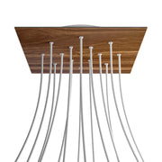 Rosone XXL Rose-One quadrato, 400 mm con 14 fori e 4 fori laterali - Legno Bianco