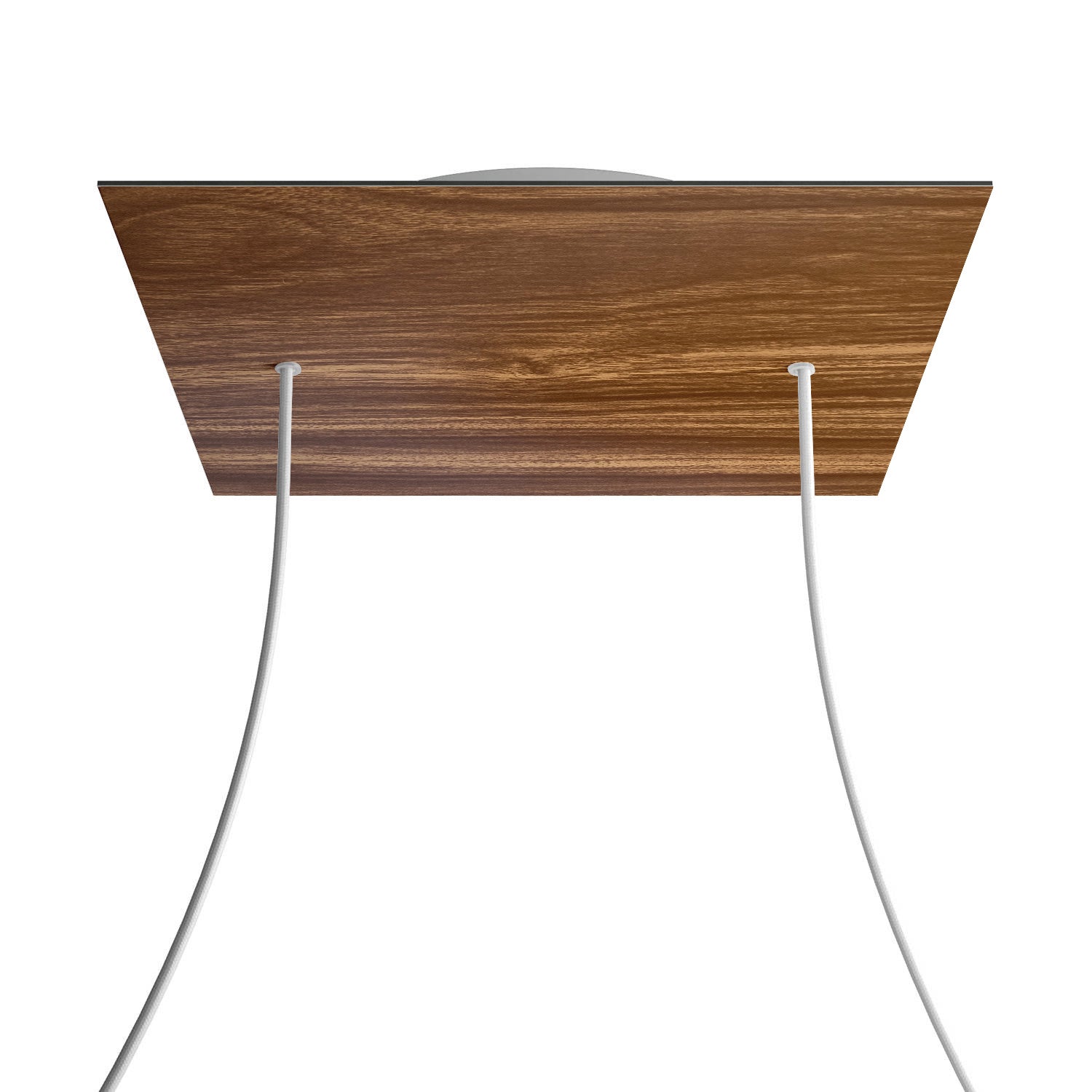 Rosone XXL Rose - One quadrato, 400 mm con 2 fori e 4 fori laterali - Legno - Creative Cables