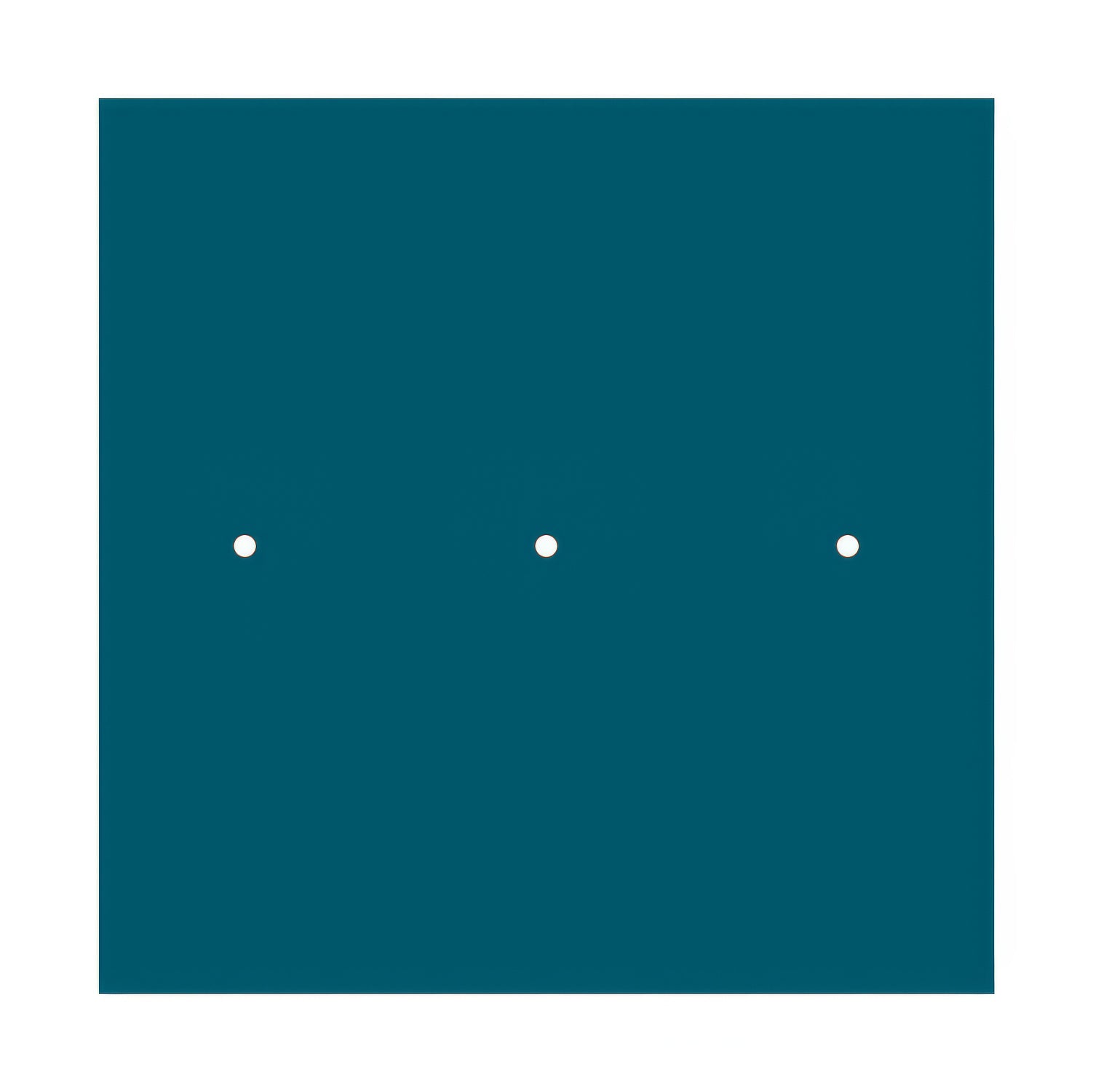 Rosone XXL Rose-One quadrato, 400 mm con 3 fori in linea e 4 fori laterali - Petrolio Bianco