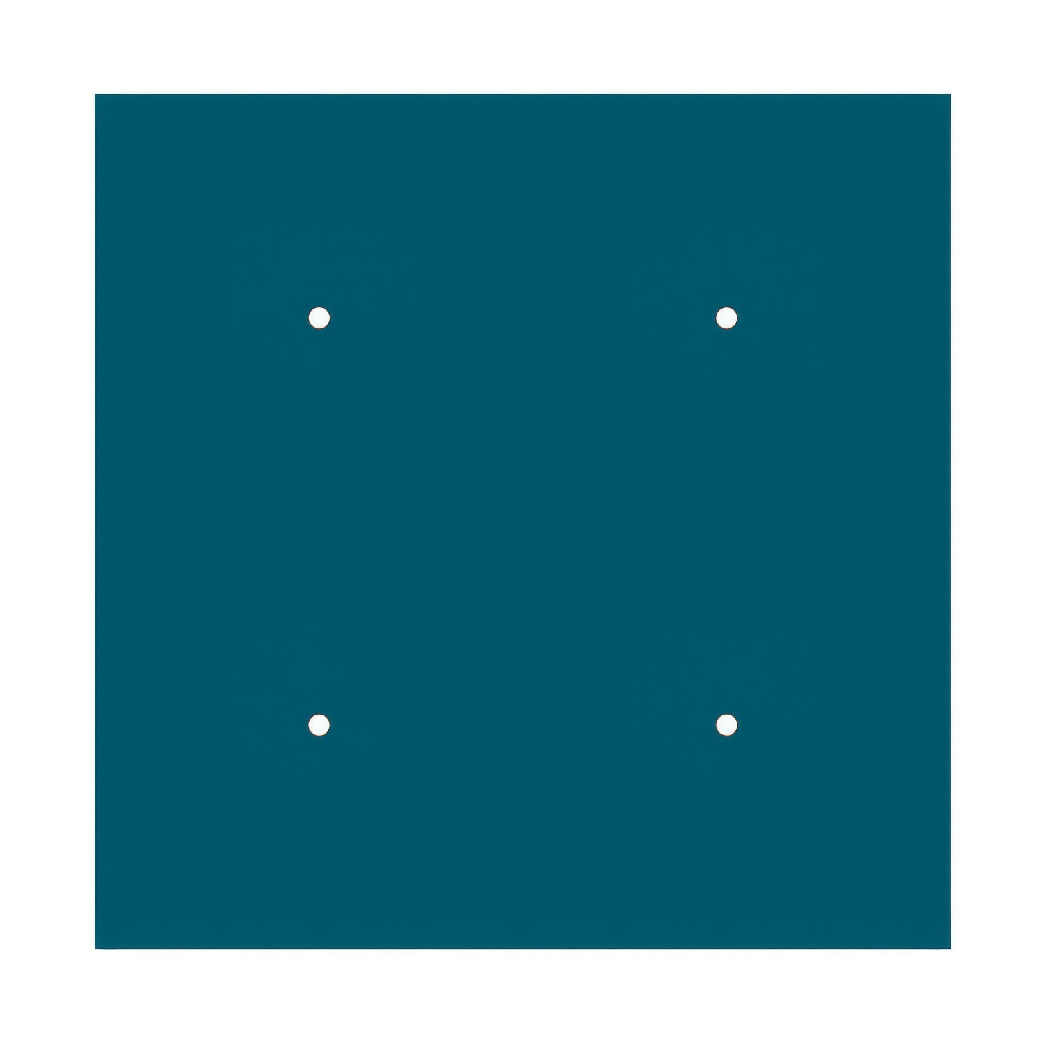 Rosone XXL Rose-One quadrato, 400 mm con 4 fori e 4 fori laterali - Petrolio Bianco