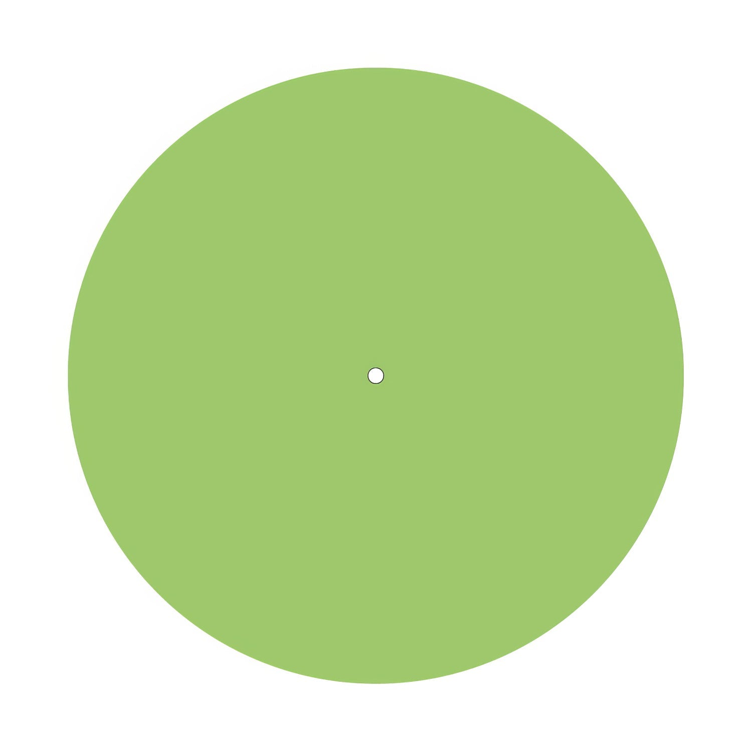 Rosone XXL Rose-One rotondo, diametro 400 mm con 1 foro e 4 fori laterali - Verde prato Bianco