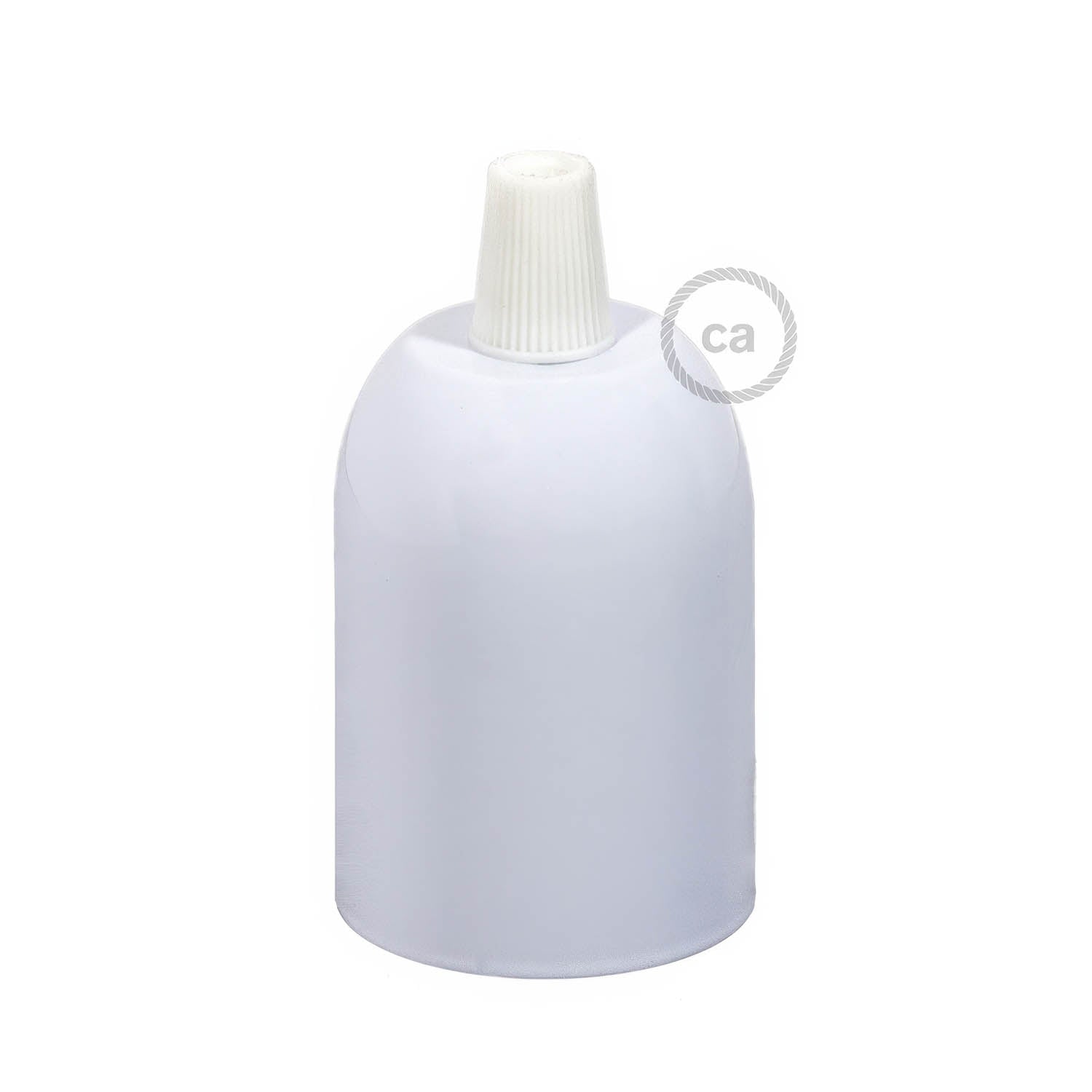 Rounded Top metal E26 light bulb socket kits - Glossy white