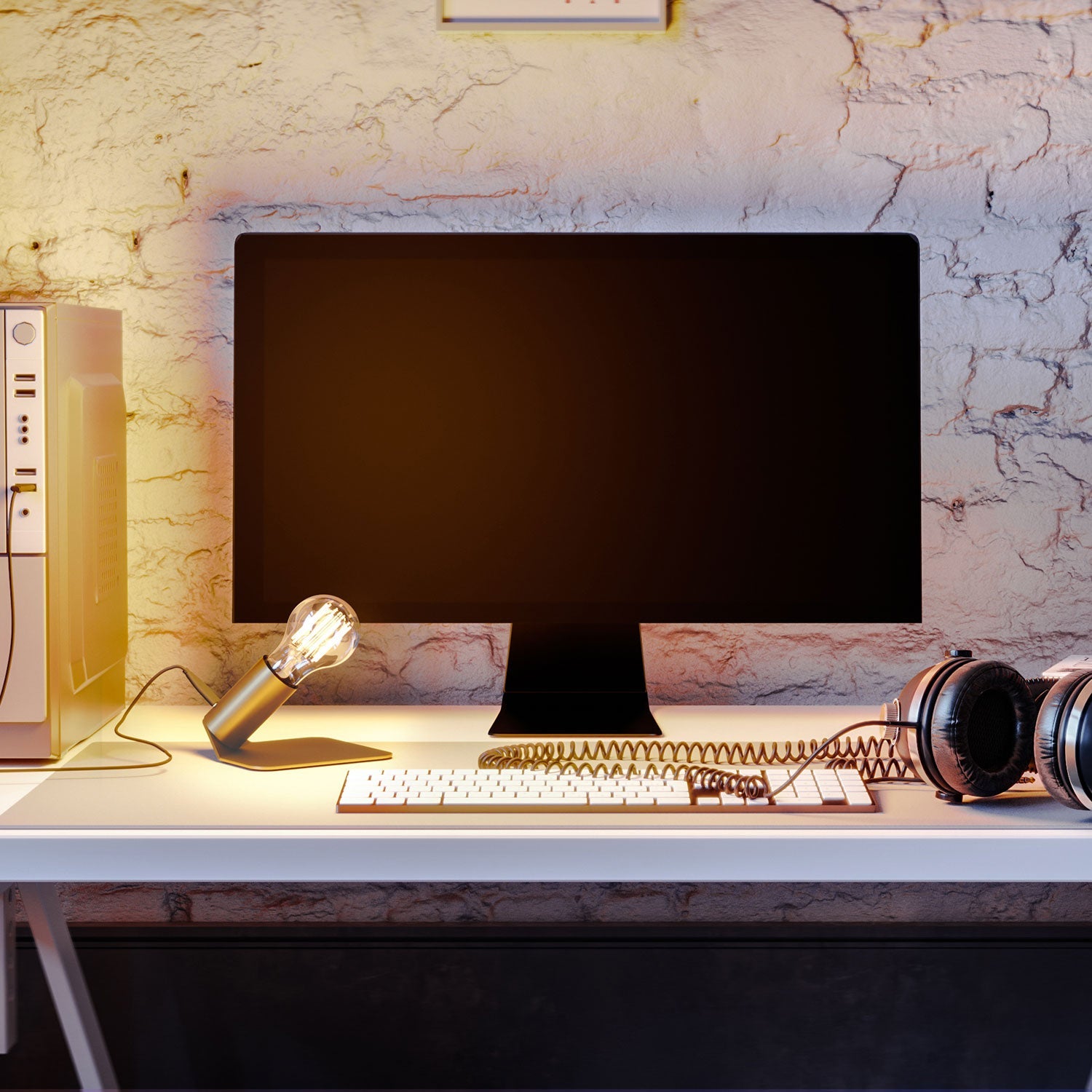 SI! Lampada da tavolo a 5V con lampadina A60 e base metallica - Bronzo satinato