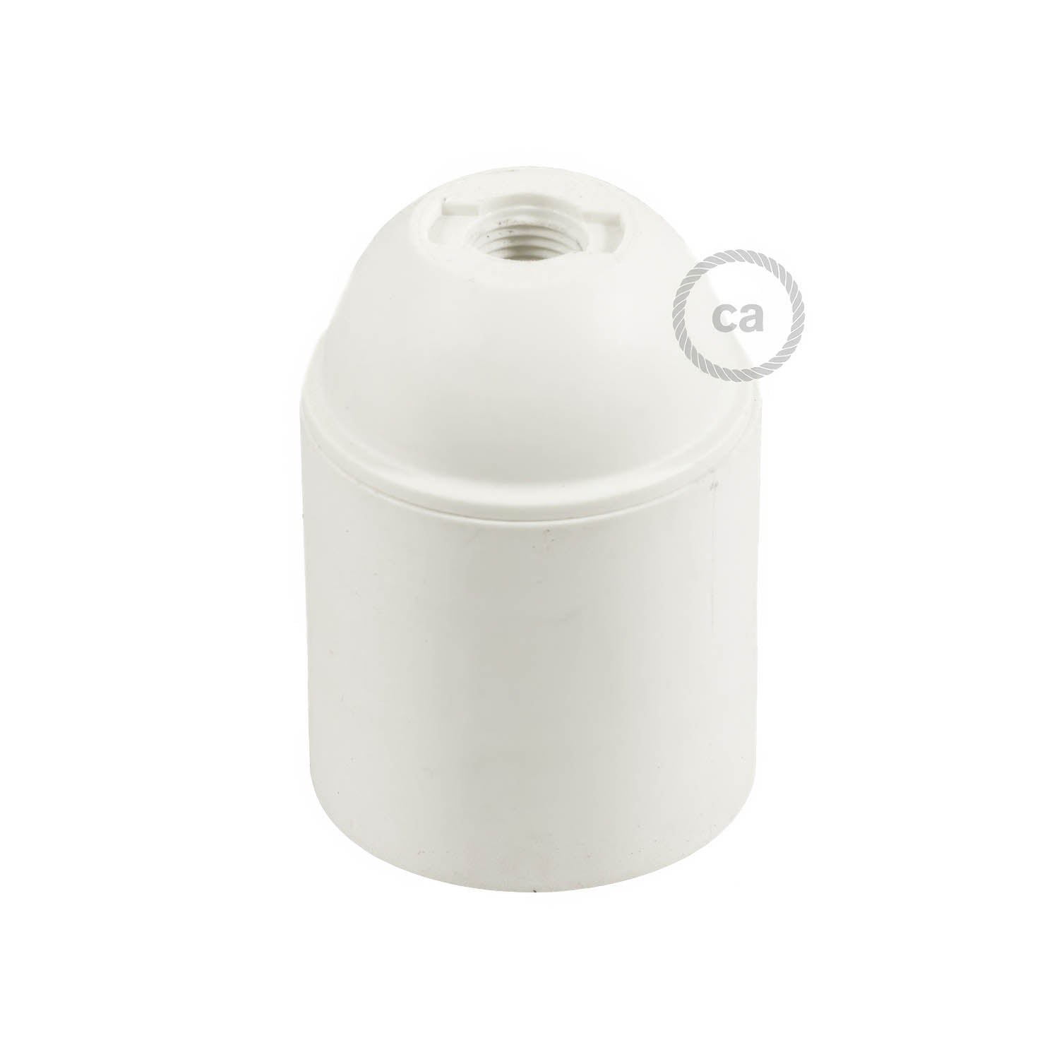 Smooth Sided Thermoplastic E26 light bulb socket - White