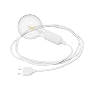 Snake Lampada in silicone con interruttore e spina - Bianco