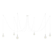 Spider - Multiple pendant lamp with 6 drops, metal finish - White