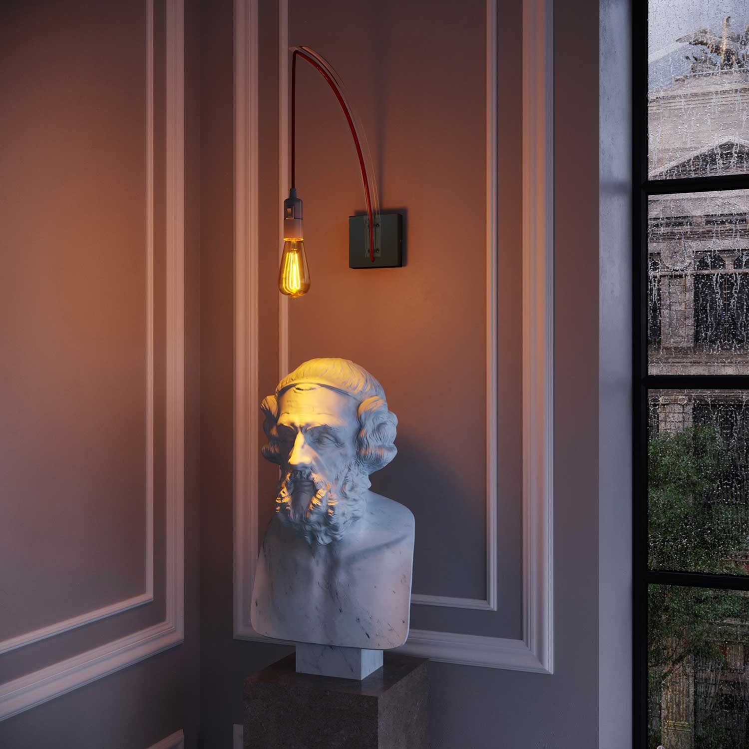 Supporto quadrato per Archet(To) in legno - Nero