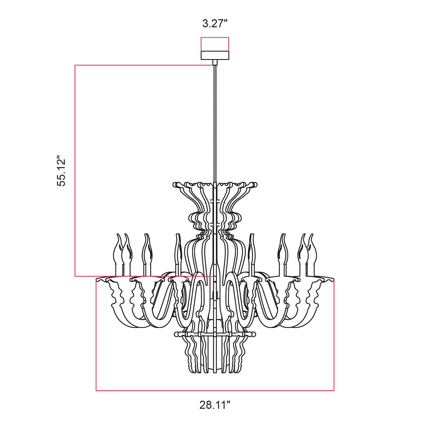 Suspension Lamp with Classic SHHANDELIER Shade Made of Sound-Absorbing Material - Orange melange