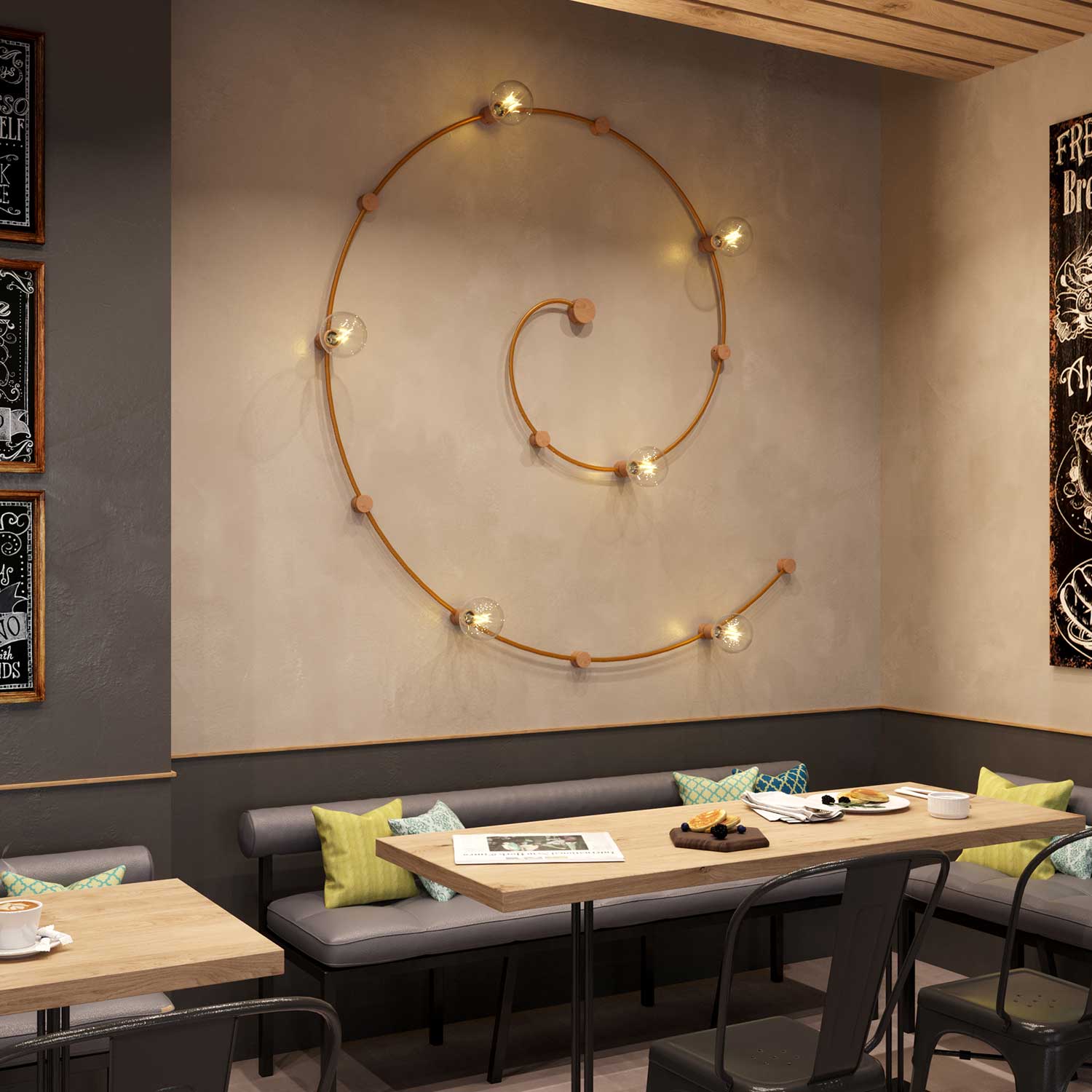 Terminale in legno per cavo per catenaria e sistema Filé. Made in Italy - Neutro