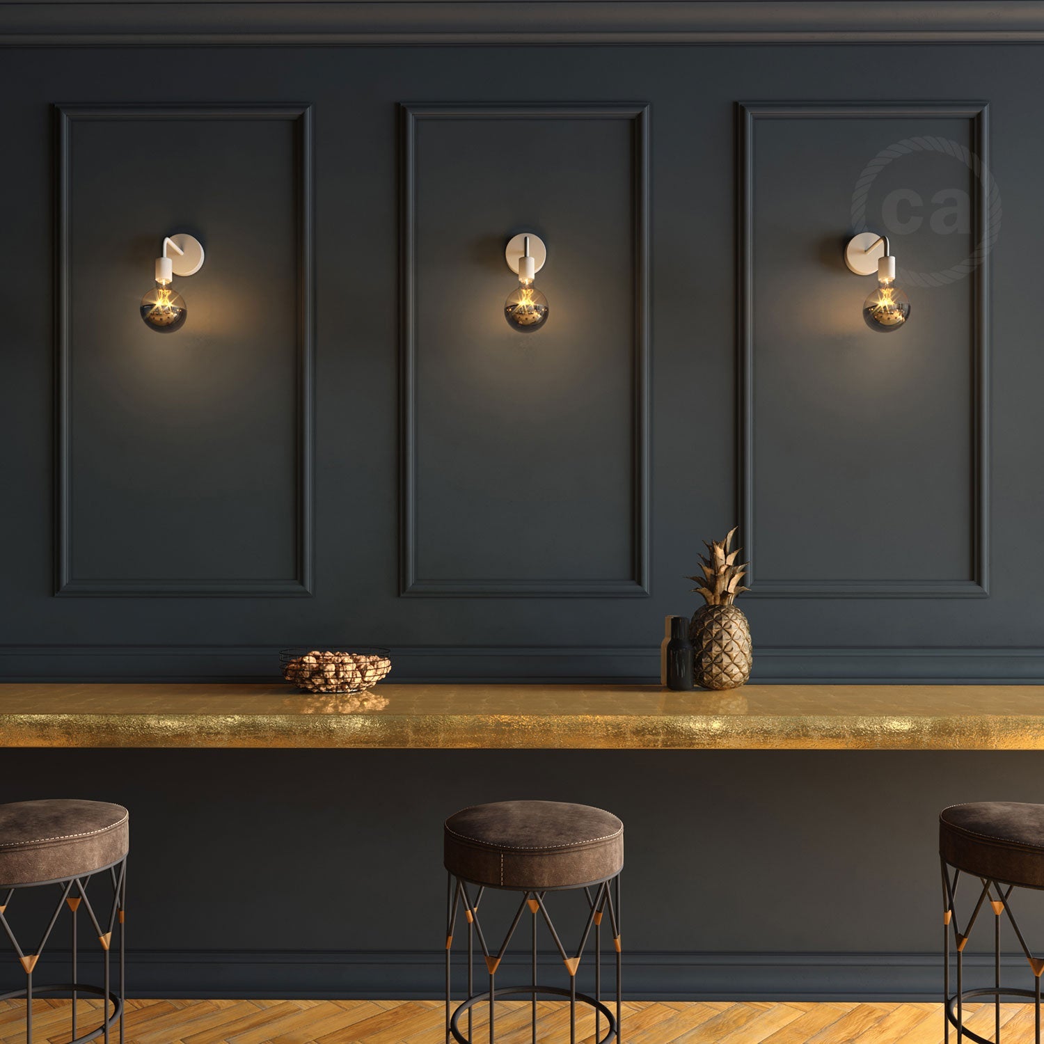 Tubo curvo di estensione 14 cm in metallo - Bianco