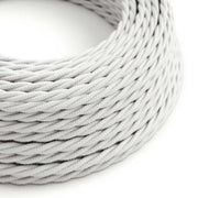 White Cotton covered Twisted electric cable - TC01